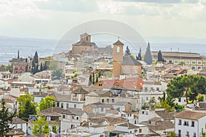 View of historical city of Granada, Spain