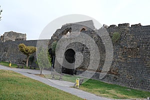 A view of the historical city walls, which are the symbol of Diyarbakir.
