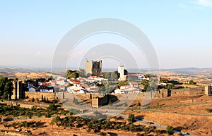 View of the historical fortress Braganca, Portugal photo