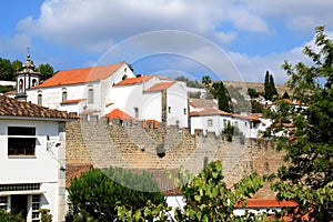 View of historical fortress Obidos, Portugal photo