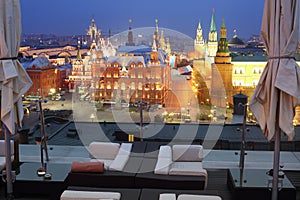 View of the Historical Museum and Kremlin from the