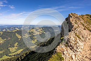 View from the Hochgrat mountain near Oberstaufen