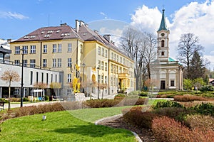 View of Hoff Square in Wisla in Poland photo