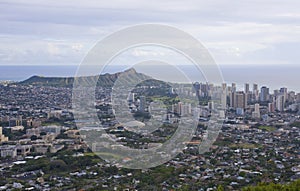 View of Honolulu and Diamond Head