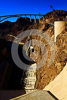 View of Hoover Dam and infrastructure photo