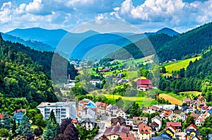 View of Hornberg village in Schwarzwald mountains - Germany