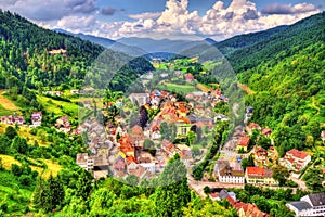 View of Hornberg village in Schwarzwald mountains - Germany photo