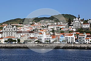 View of Horta on Faial Azores Portugal