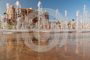 View of hotel Emirates Palace in Abu Dhabi