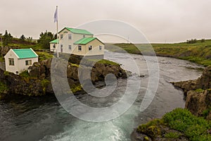 View at a house on Snaefellsnes penisola in Iceland photo