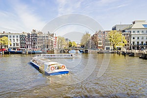 View on houseboats, Amsterdam, the Netherlands