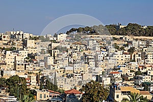 View of the houses and buildings of Jerusalem, Israel