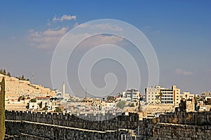 View of the houses and buildings of Jerusalem