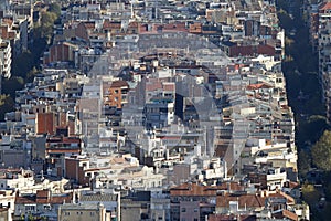 View of houses of the Eixample of Barcelona