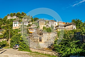 View at houses in Gjirokaster