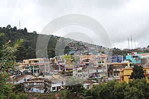 View of houses and hotels in Ooty hillstation at tamilnadu India
