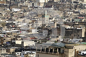 View of the houses of the Medina of Fez in Morocco