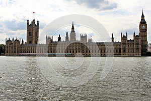 A view of the Houses of Parliment across the river Thames