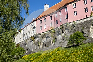 View of houses on the Toompea hill. Old city, Tallinn, Estonia