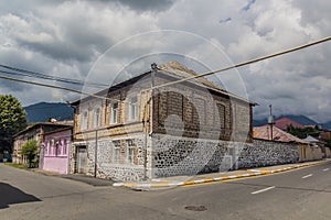 View of houses in Zaqatala, Azerbaij