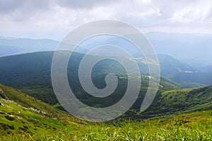 View from Hoverla in the Carpathians mountains, Ukraine