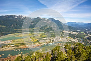 View of Howe Sound and Squamish town