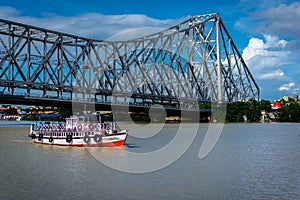 View of Howrah Bridge, West Bengal, India