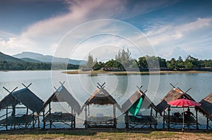 View of Huay Tung Tao Lake in Chiang Mai, Thailand