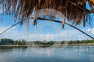 View of Huay Tung Tao Lake in Chiang Mai, Thailand