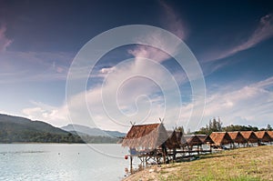 View of Huay Tung Tao Lake in Chiang Mai, Thailand