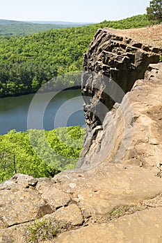 View of Hubbard Reservoir from Chauncey Peak in Meriden, Connect