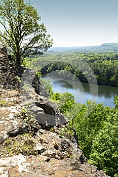 View of Hubbard Reservoir from Chauncey Peak in Meriden, Connect