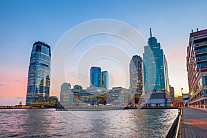 View from Hudson River Waterfront Walkway, Jersey City.