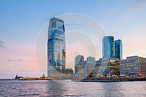 View from Hudson River Waterfront Walkway, Jersey City.