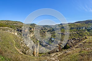 View of Huecar River canyon, Spain photo