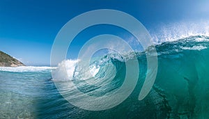 view of the huge breaking sea wave