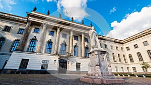 View of Humboldt University in Berlin downtown, Germany