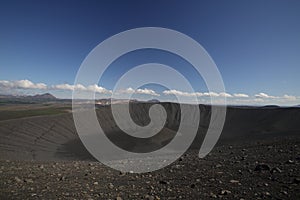 A view of the Hverfjall Volcanic Crater, Iceland
