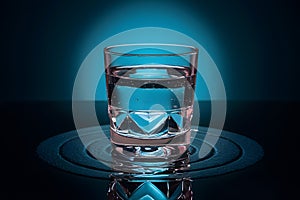 view Hyper realistic quality photo of a glass of water