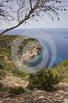 View of Ibiza coastline