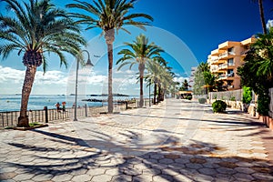 View of Ibiza seafront photo