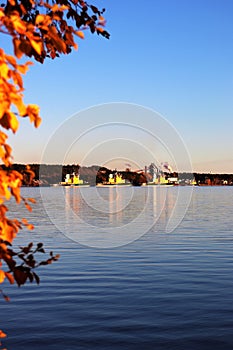 Autumn sun over the icebreakers in LuleÃÂ¥