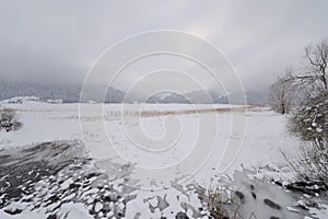 View of Iced Abant lake