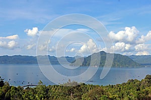View of the idyllic Indonesian coast of Java Island