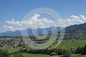 View of the idyllic Village of Pfronten in Allgaeu,Bavaria,Germany
