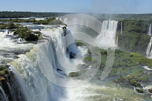 View from Iguassu Falls in a sunny day of summer photo