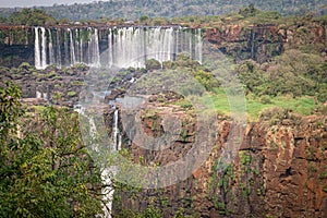 View of Iguazu Falls in Argentina and Brazil