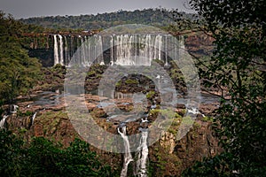 View of Iguazu Falls in Argentina and Brazil