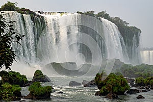 View of Iguazu Falls in Argentina and Brazil