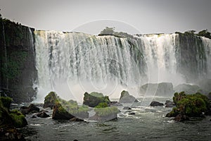 View of Iguazu Falls in Argentina and Brazil